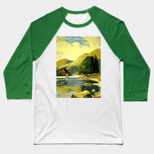 Vintage Travel Artwork - Loch Eck, Scotland Baseball T-Shirt